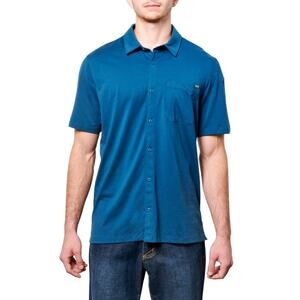 MEN’S 5.11 TACTICAL VENTURE SHORT SLEEVE BUTTON UP SHIRT BLUE SIZE XL